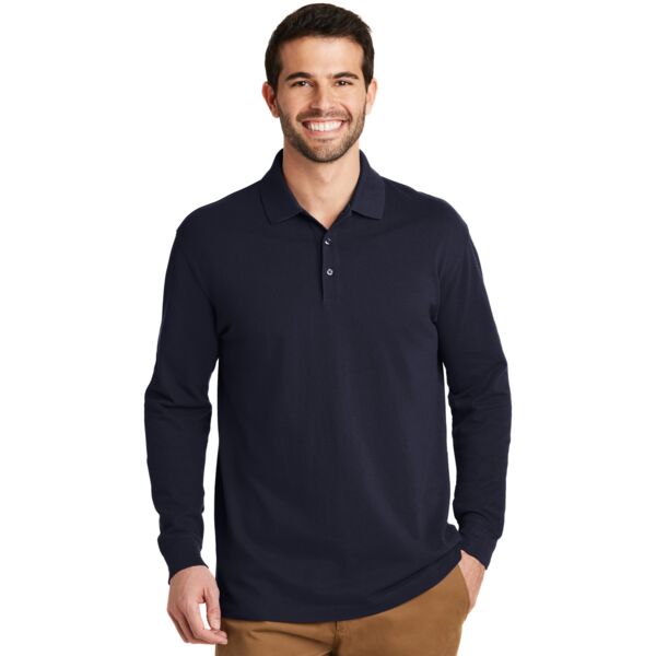 Port Authority EZCotton ® Long Sleeve Polo Thumbnail