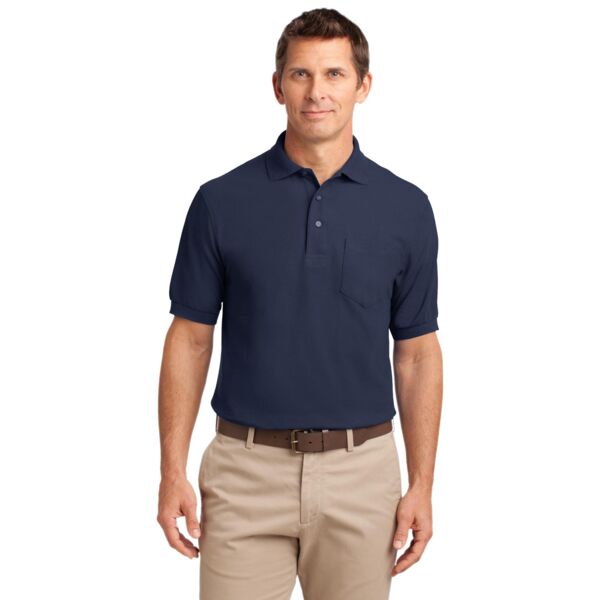Port Authority Silk Touch Polo with Pocket Thumbnail