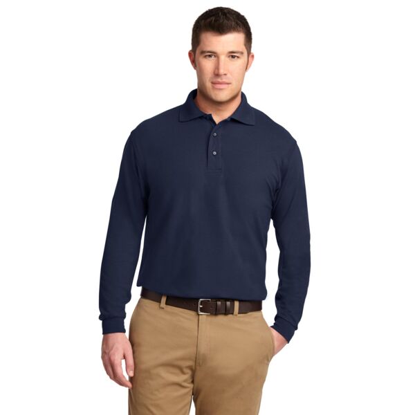 Port Authority Tall Silk Touch Long Sleeve Polo Thumbnail