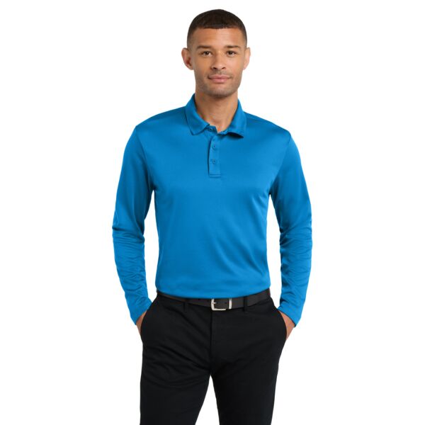 Port Authority Silk Touch Performance Long Sleeve Polo Thumbnail