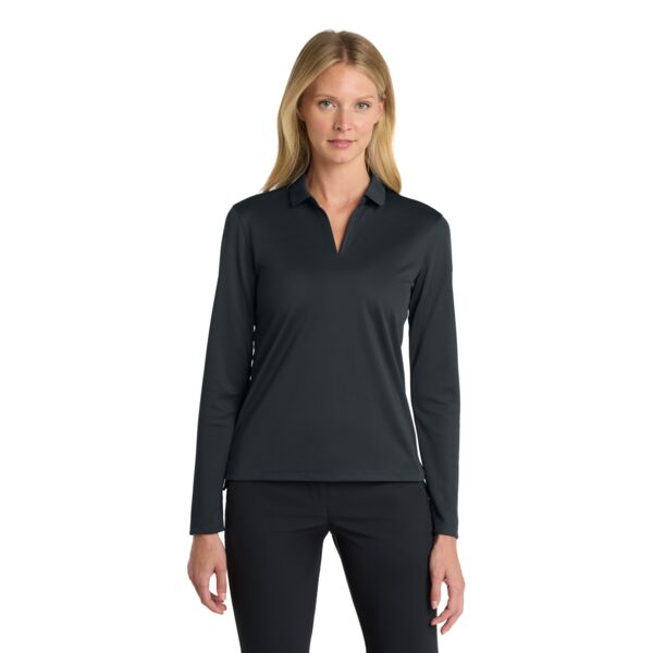 Nike Ladies Dri FIT Micro Pique 2.0 Long Sleeve Polo Thumbnail