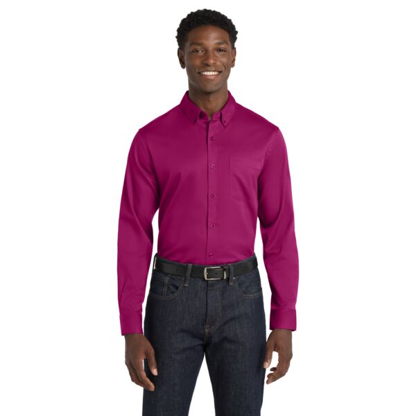 Port Authority Long Sleeve SuperPro React  Twill Shirt Thumbnail