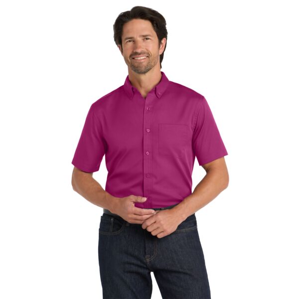 Port Authority Short Sleeve SuperPro React  Twill Shirt Thumbnail
