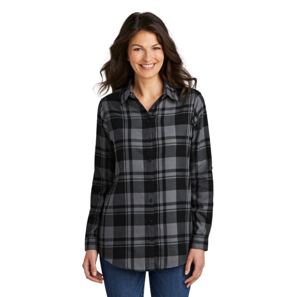 Port Authority Ladies Plaid Flannel Tunic Thumbnail