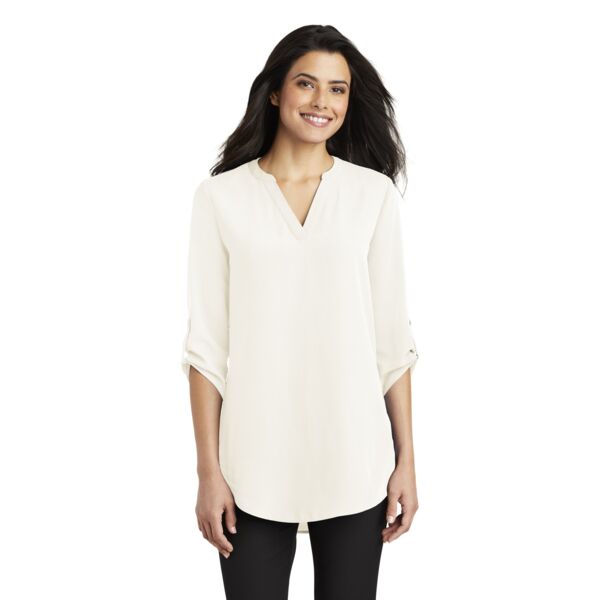 Port Authority Ladies 3/4 Sleeve Tunic Blouse Thumbnail