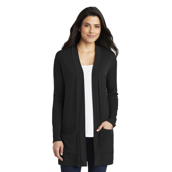 Port Authority Ladies Concept Long Pocket Cardigan Thumbnail