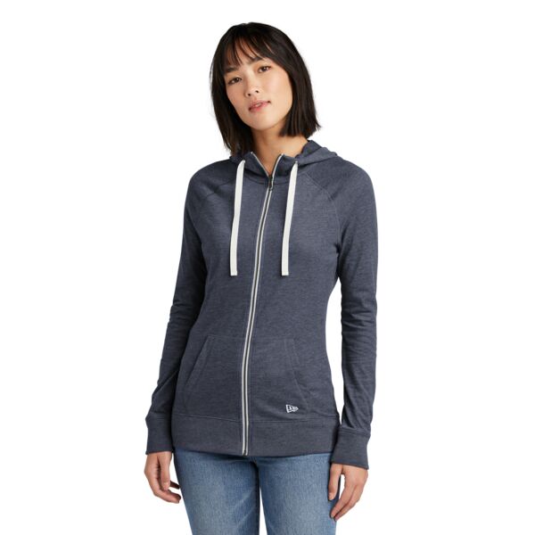 New Era Ladies Sueded Cotton Blend Full Zip Hoodie Thumbnail