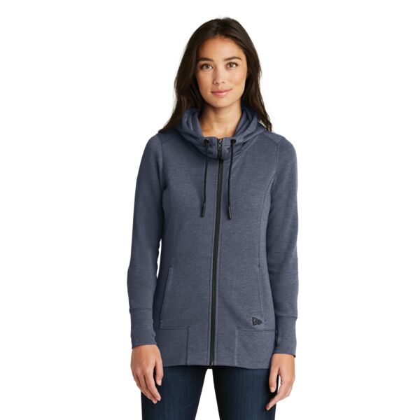 New Era Ladies Tri Blend Fleece Full Zip Hoodie Thumbnail