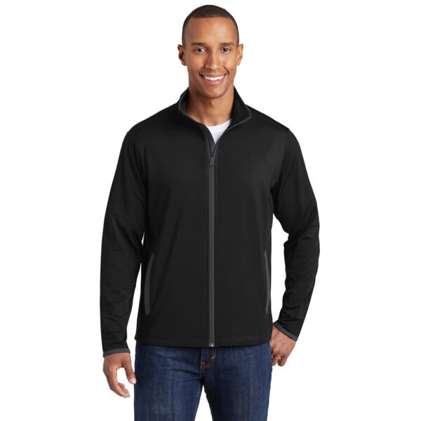 Sport-Tek Sport Wick ® Stretch Contrast Full Zip Jacket Thumbnail