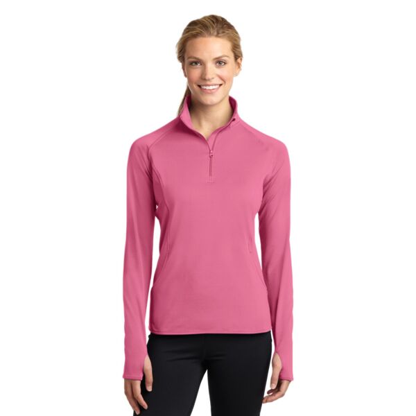 Sport-Tek Ladies Sport Wick ® Stretch 1/4 Zip Pullover Thumbnail