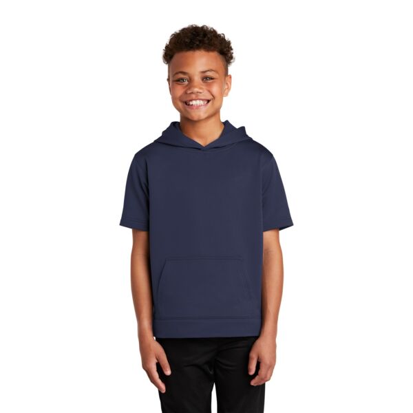 Sport-Tek Youth Sport Wick ® Fleece Short Sleeve Hooded Pullover Thumbnail