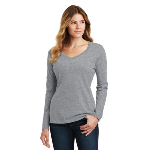 Port & Company Ladies Long Sleeve Fan Favorite V Neck Tee Thumbnail