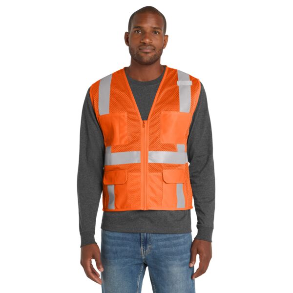 Corner Stone Ansi 107 Class 2 Mesh Six Pocket Zippered Vest Thumbnail