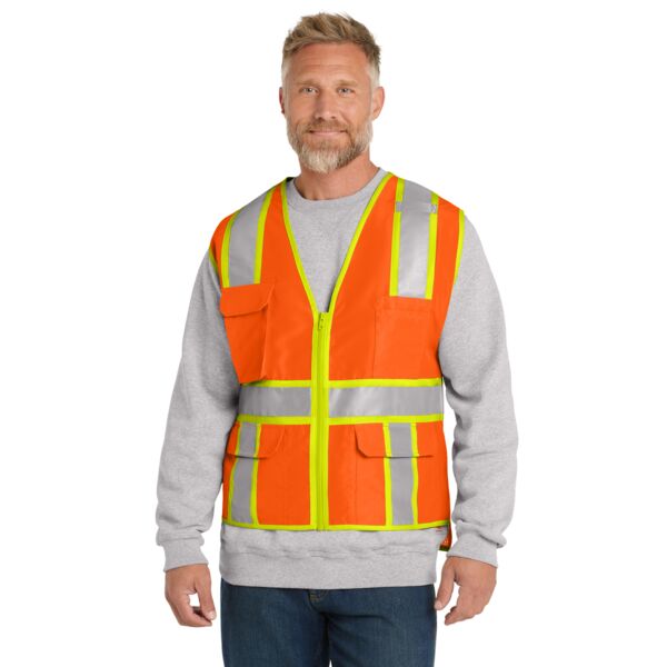 Corner Stone Ansi 107 Class 2 Surveyor Zippered Two Tone Vest Thumbnail