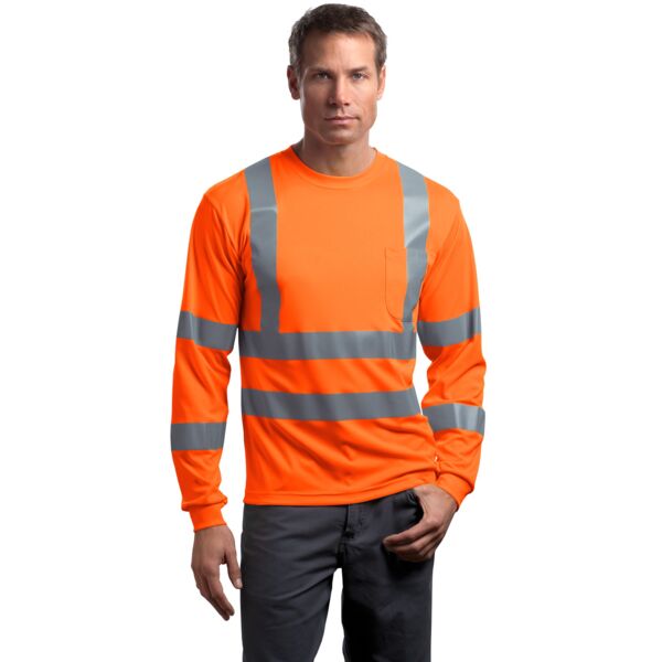 Corner Stone Ansi 107 Class 3 Long Sleeve Snag Resistant Reflective T Shirt Thumbnail