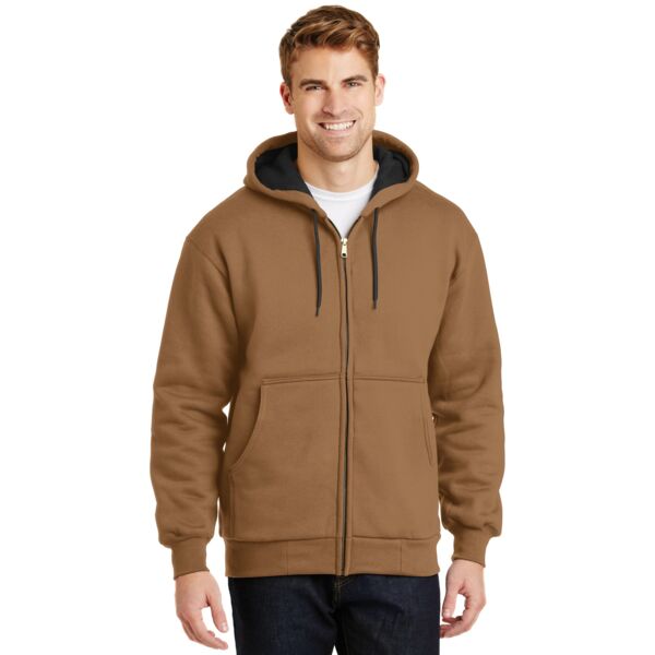 Corner Stone Heavyweight Full Zip Hooded Sweatshirt with Thermal Lining Thumbnail