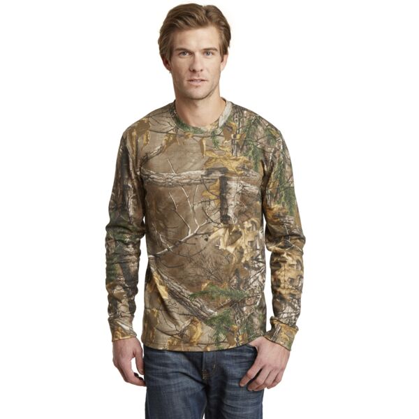 Russell Outdoors Realtree ® Long Sleeve Explorer 100% Cotton T Shirt with Pocket Thumbnail