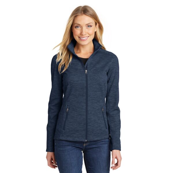 Port Authority Ladies Digi Stripe Fleece Jacket Thumbnail