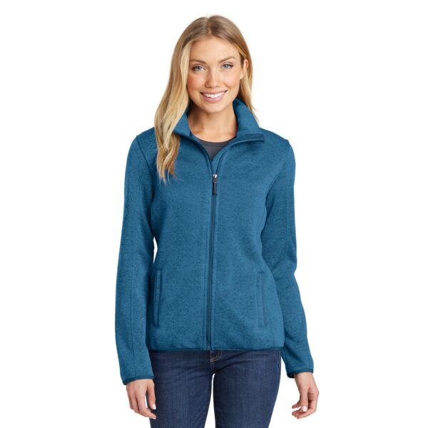 Port Authority Ladies Sweater Fleece Jacket Thumbnail